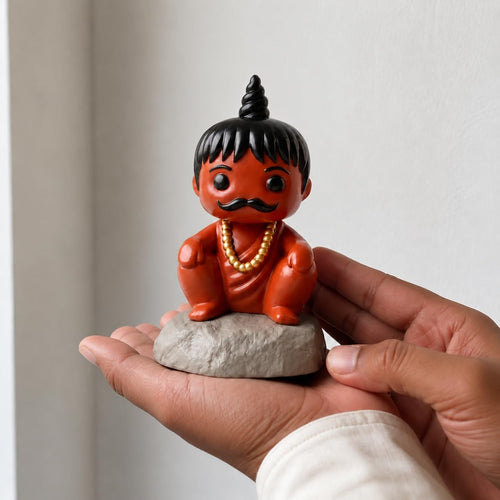 Chota Pandit Ji Incense Stick Holder – 5-Inch Hand-Painted Agarbatti Stand