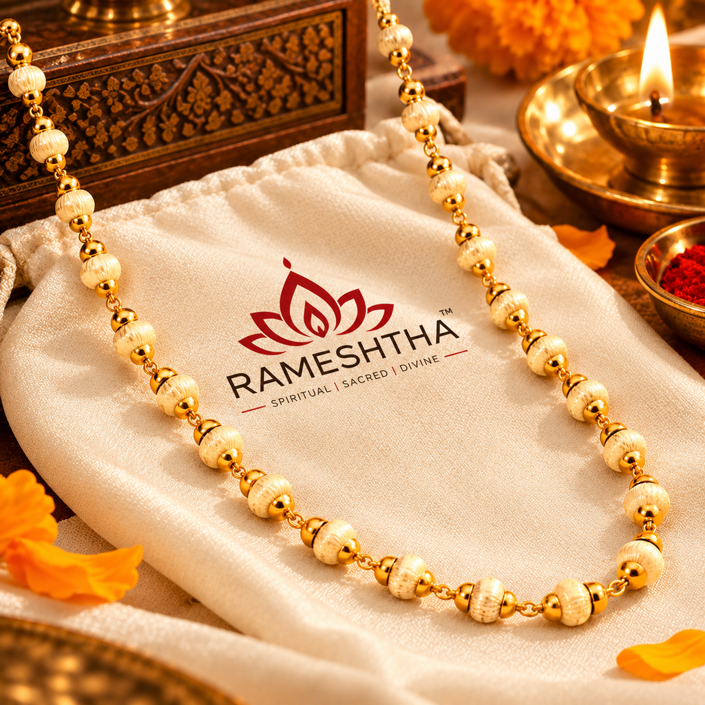 Gold Plated Tulsi Mala