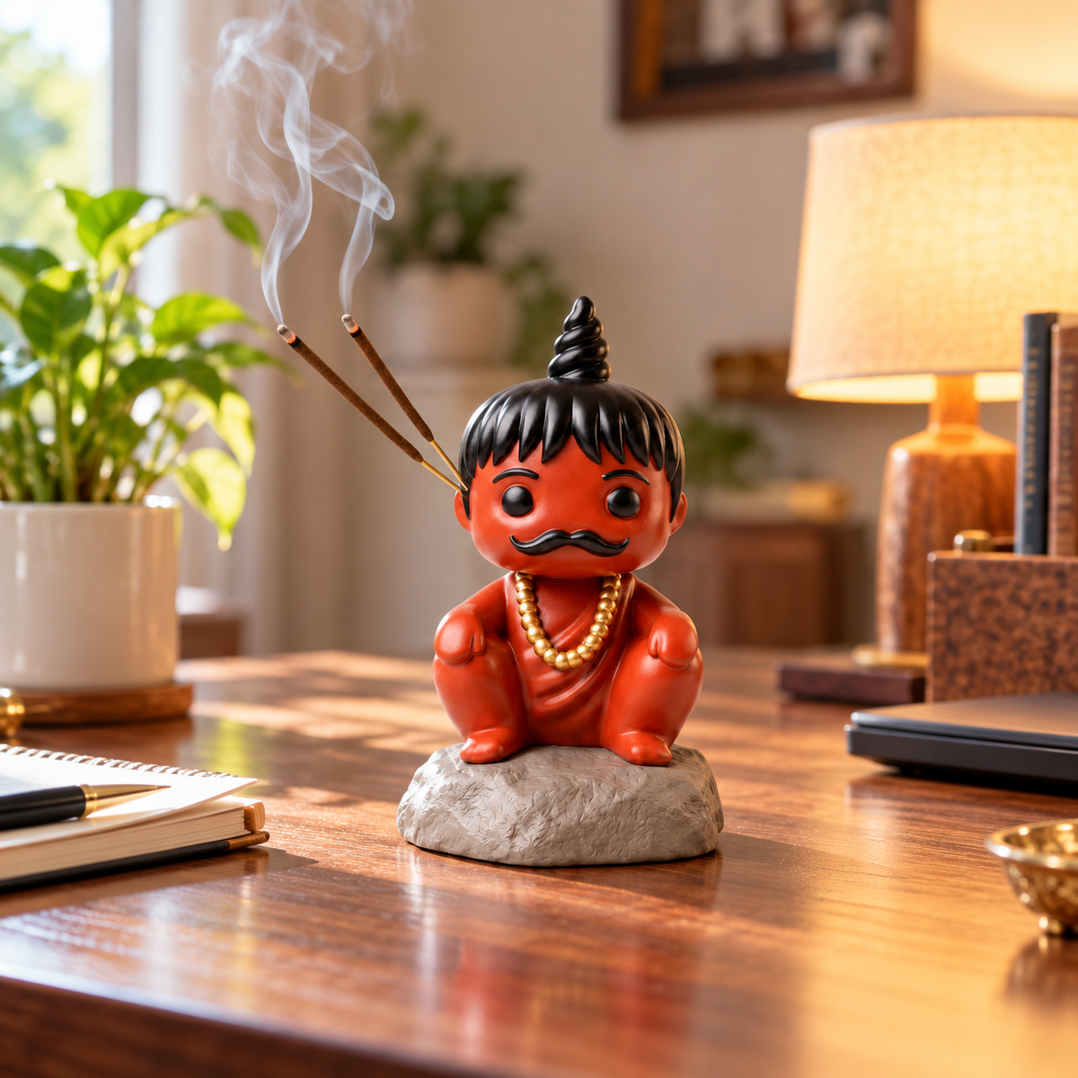 Chota Pandit Ji Incense Stick Holder – 5-Inch Hand-Painted Agarbatti Stand