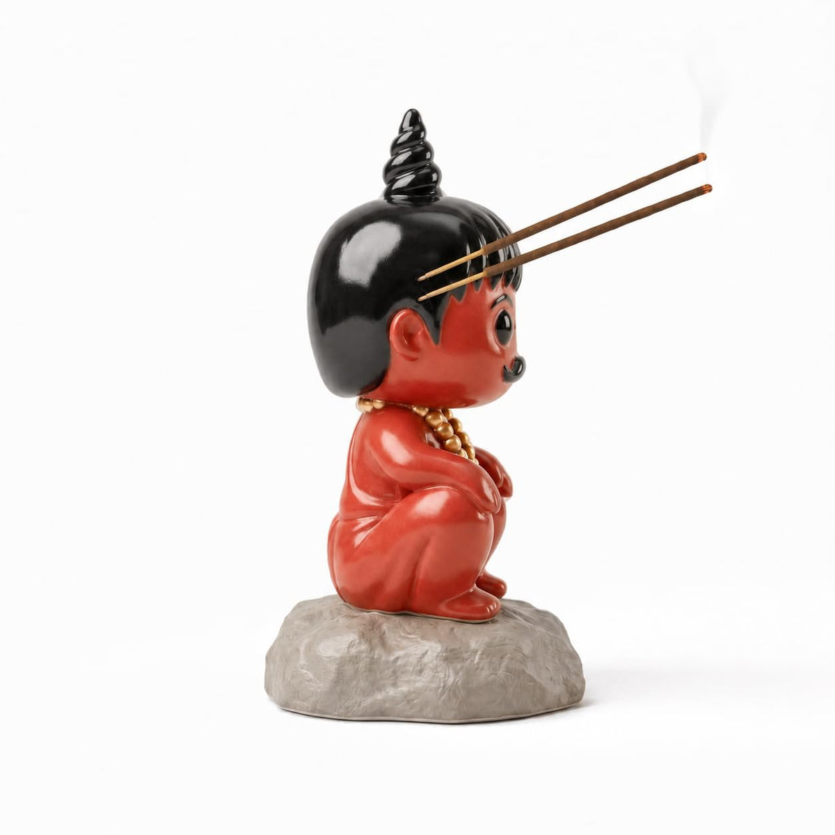 Chota Pandit Ji Incense Stick Holder – 5-Inch Hand-Painted Agarbatti Stand