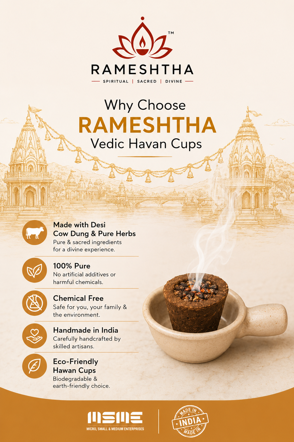 Vedic havan Cups