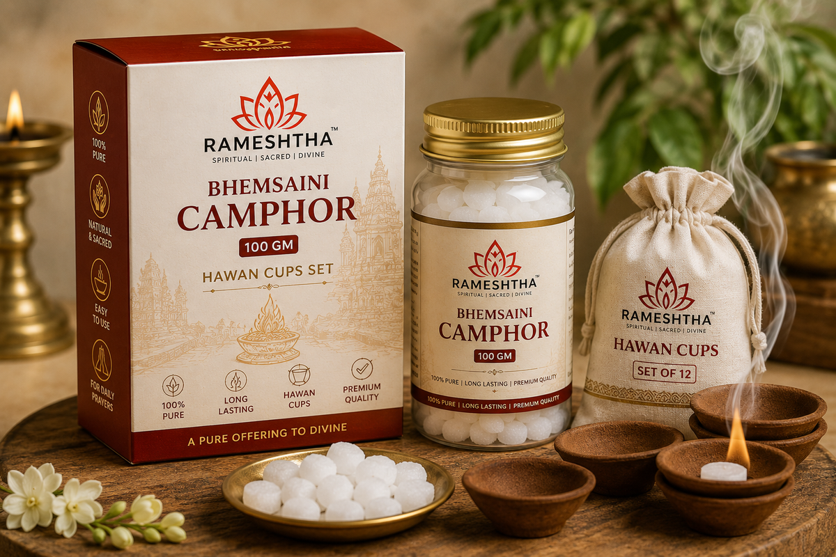Bhemsaini camphor 100 gm Hawan Cups Set
